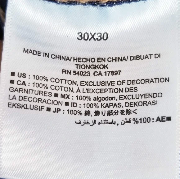 Old Navy Mens Slim Boot Jean Size 30x30 Dark Wash Distressed Blue Denim Pants - Picture 8 of 8